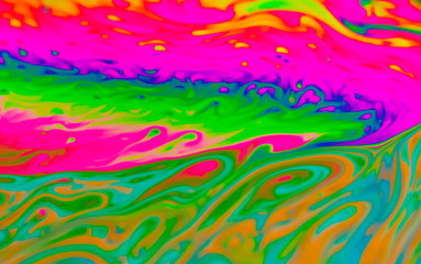 Fototapeta na wymiar Rainbow colors created by soap, bubble,or oil makes can use for background 