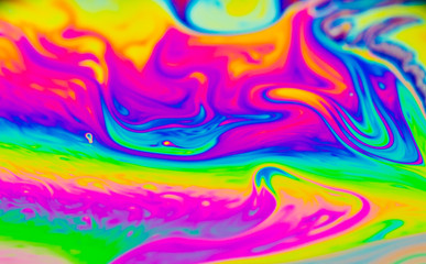 Rainbow colors created by soap, bubble,or oil makes can use for background
