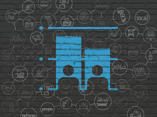 Fototapeta premium Politics concept: Election on wall background