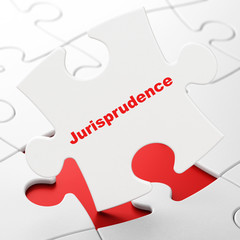 Law concept: Jurisprudence on puzzle background