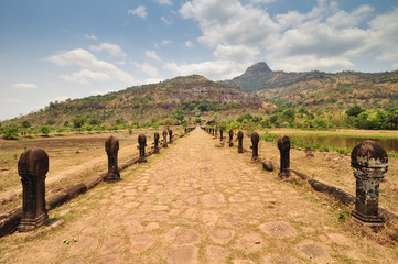 Ancient street heading to the temple