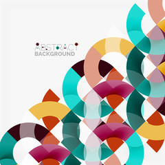 Colorful rings on grey background, modern geometric pattern design