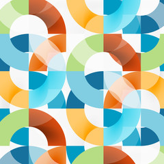 Obraz premium Colorful rings on grey background, modern geometric pattern design