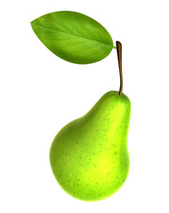 Fresh Yellow Green color Pear. Foods and Dishes Series.