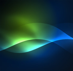 Illuminated neon waves