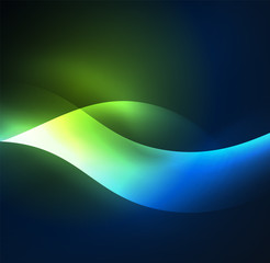 Illuminated neon waves