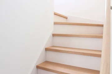 Zelfklevend Fotobehang Trappen Nieuw gebouwde trap