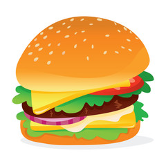 Cartoon Hamburger