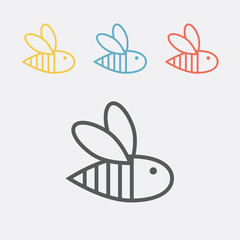 Bee line icon.