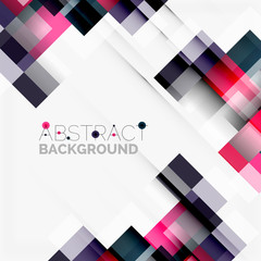 Obraz premium Abstract blocks template design background, simple geometric shapes on white, straight lines and rectangles