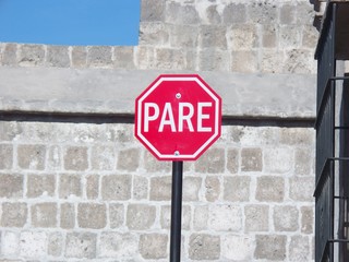 stop panneau espagnol pare