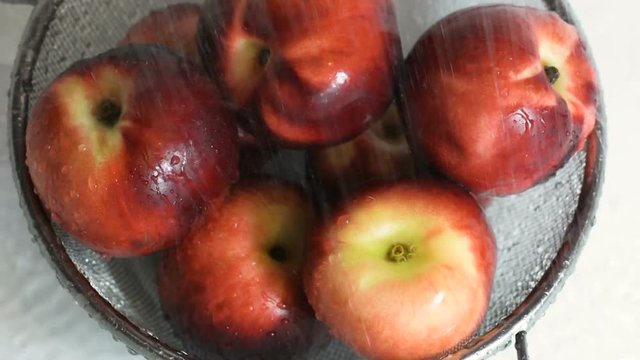 Fresh peaches apples