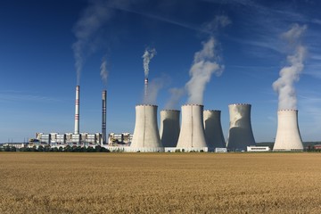 coal fired power station, Pocerady, Czech republic