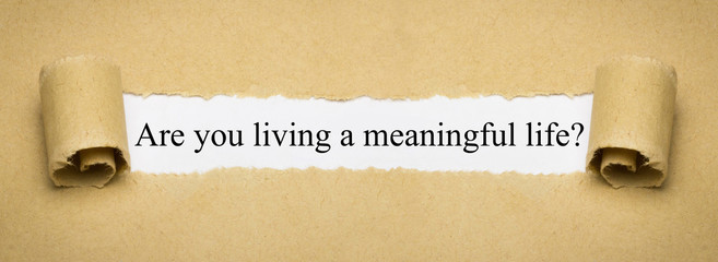 Are you living a meaningful life?