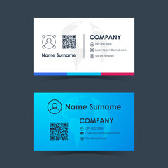 Business card template design. Vector illustration.