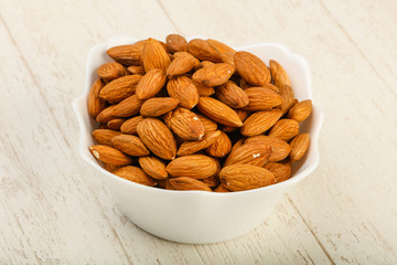 Almond in the bowl