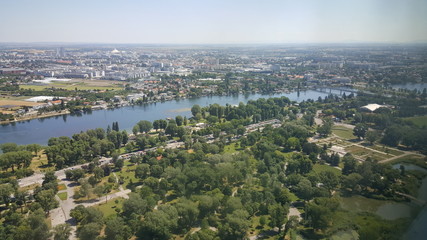 Skyline Vienna from Danube Tower