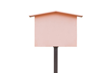 blank wooden sign japanese style isolated on white background