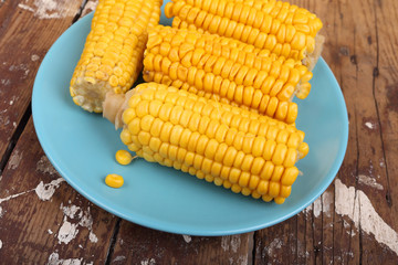 Boiled corn.