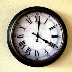 Old Vintage Clock on Wall to Tell Time