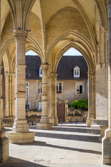 Fototapeta na wymiar View of Basilica Notre Dame - Beaune, France