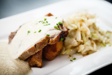 Oven fried meat