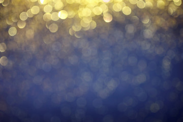 luxury golden and blue bokeh background