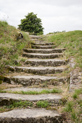 Fototapeta na wymiar stone stairs - the way up