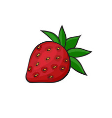 Fototapeta premium Pop art style strawberry sticker