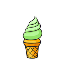 Pop art style ice creame sticker