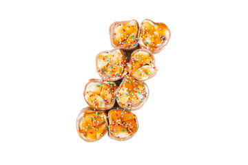 Japanese rolls isolated on a white