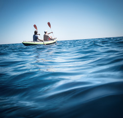 Fototapeta premium Kayaking in the sea
