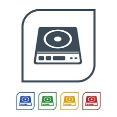 Fototapeta premium Induction cooktop Icon Isolated on White Background.vector illustration icon
