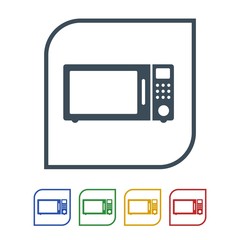 Microwave oven Icon Isolated on White Background.vector illustration icon