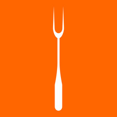 Large Fork white icon .