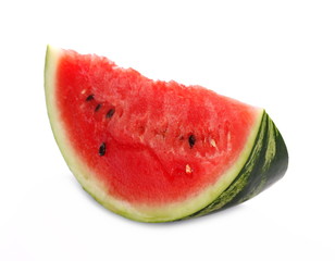 Fresh sliced watermelon isolated on white background