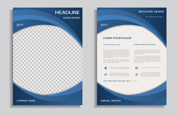 Blue brochure template