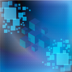 abstract blue square, background vector