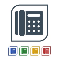 Landline phone Icon Isolated on White Background.vector illustration icon