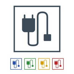 Mobile cable Icon Isolated on White Background.vector illustration icon