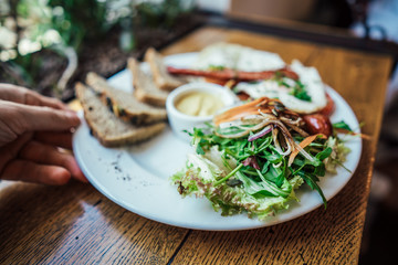 Breakfast on the plate