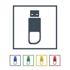 Pen drive Icon Isolated on White Background.vector illustration icon