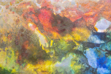 an encaustic colors - texture on a paper