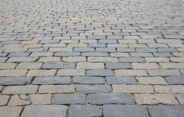 Cobblestone pavement background