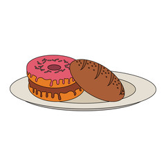yummy sweet donut icon