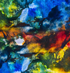 an encaustic colors - texture on a paper