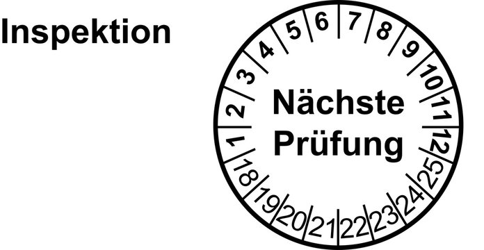 Pr&uuml;fplakette