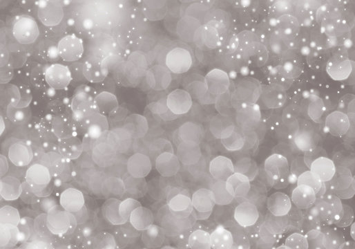 Silver Lights And Bubbles Background