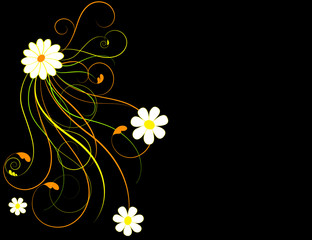 Abstract floral background. Vector