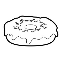 yummy sweet donut icon